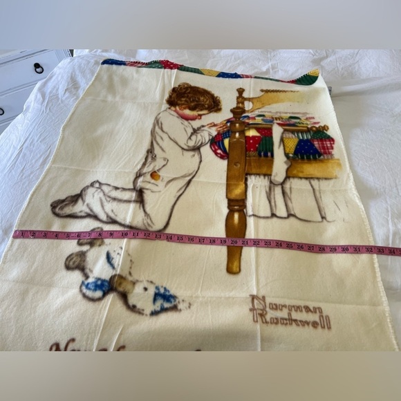 Norman Rockwell | Fleece Blanket Throw Boys Town Classic Bedtime Prayer | Child - Picture 3 of 10
